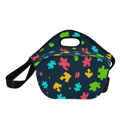 Autism Awareness Colorful Design Print Neoprene Lunch Bag (Model 1669)(Large)-JTAMIGO.COM