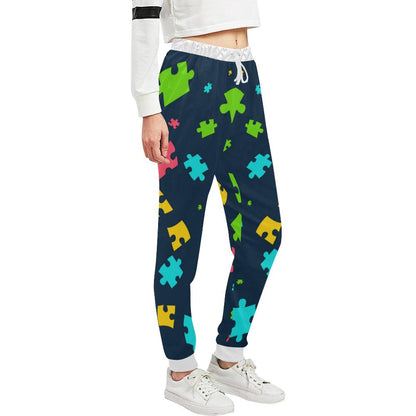 Autism Awareness Colorful Design Print Unisex Casual Sweatpants (Model L11)-JTAMIGO.COM
