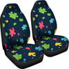 Autism Awareness Colorful Design Print Universal Fit Car Seat Covers