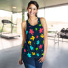 Autism Awareness Colorful Design Print Women Racerback Tank Top
