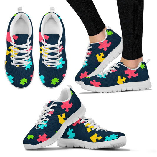 Autism Awareness Colorful Design Print Women Sneakers Shoes