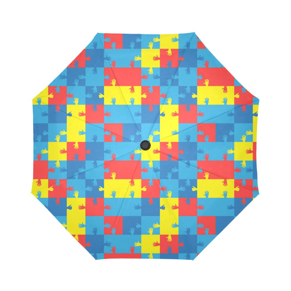 Autism Awareness Design Themed Print Automatic Foldable Umbrella