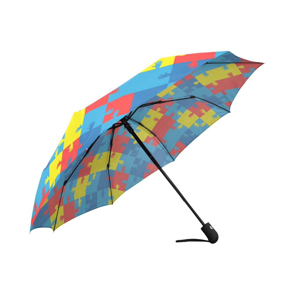 Autism Awareness Design Themed Print Automatic Foldable Umbrella