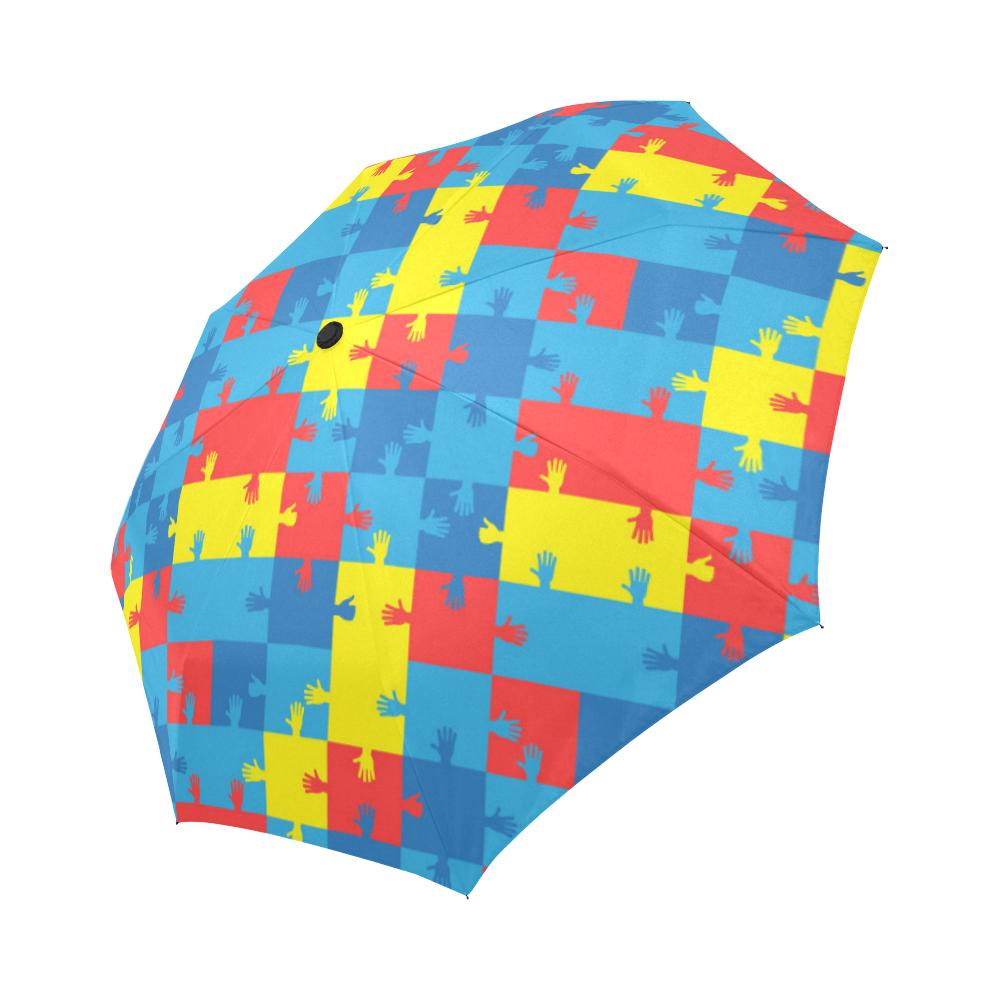 Autism Awareness Design Themed Print Automatic Foldable Umbrella