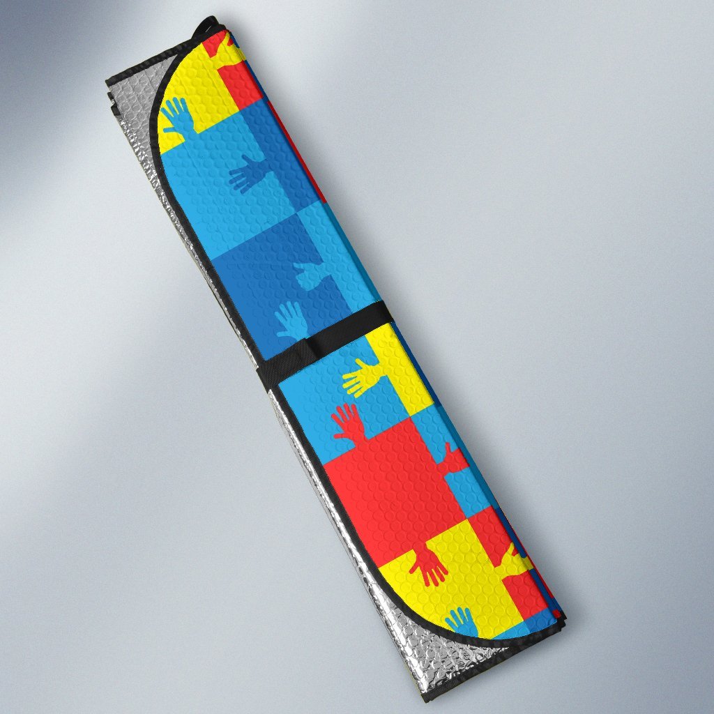 Autism Awareness Design Themed Print Car Sun Shade For Windshield