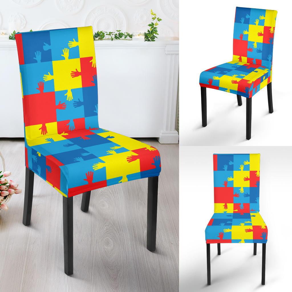 Autism Awareness Design Themed Print Dinning Chair Slipper-JTAMIGO.COM