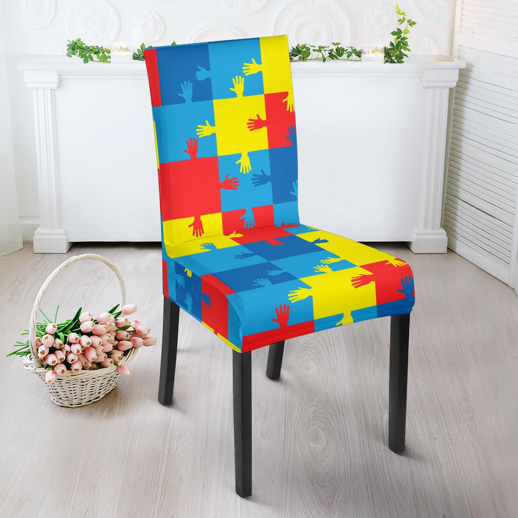 Autism Awareness Design Themed Print Dinning Chair Slipper-JTAMIGO.COM