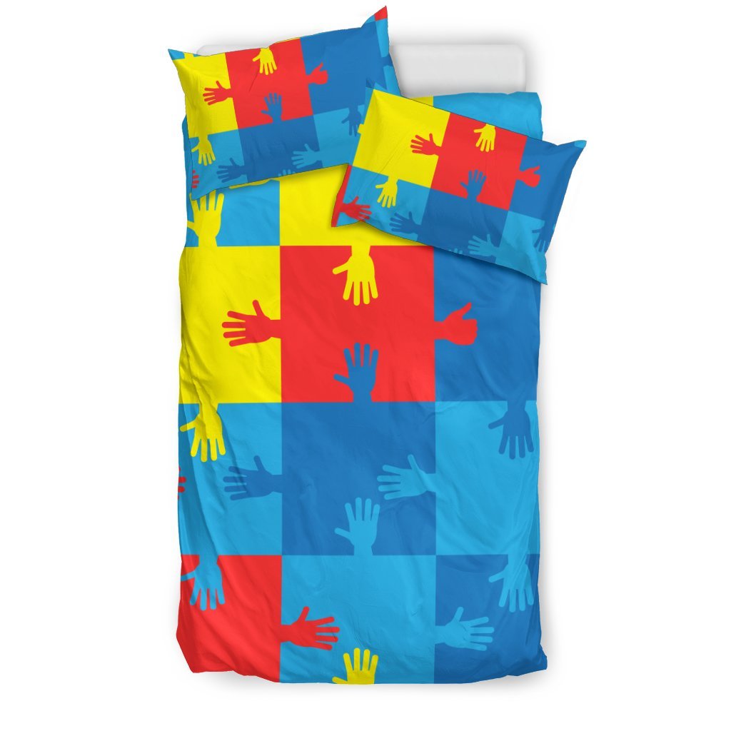 Autism Awareness Design Themed Print Duvet Cover Bedding Set