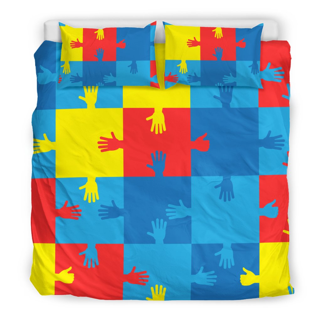 Autism Awareness Design Themed Print Duvet Cover Bedding Set