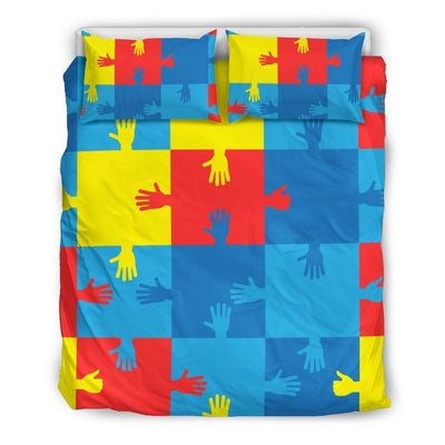 Autism Awareness Design Themed Print Duvet Cover Bedding Set