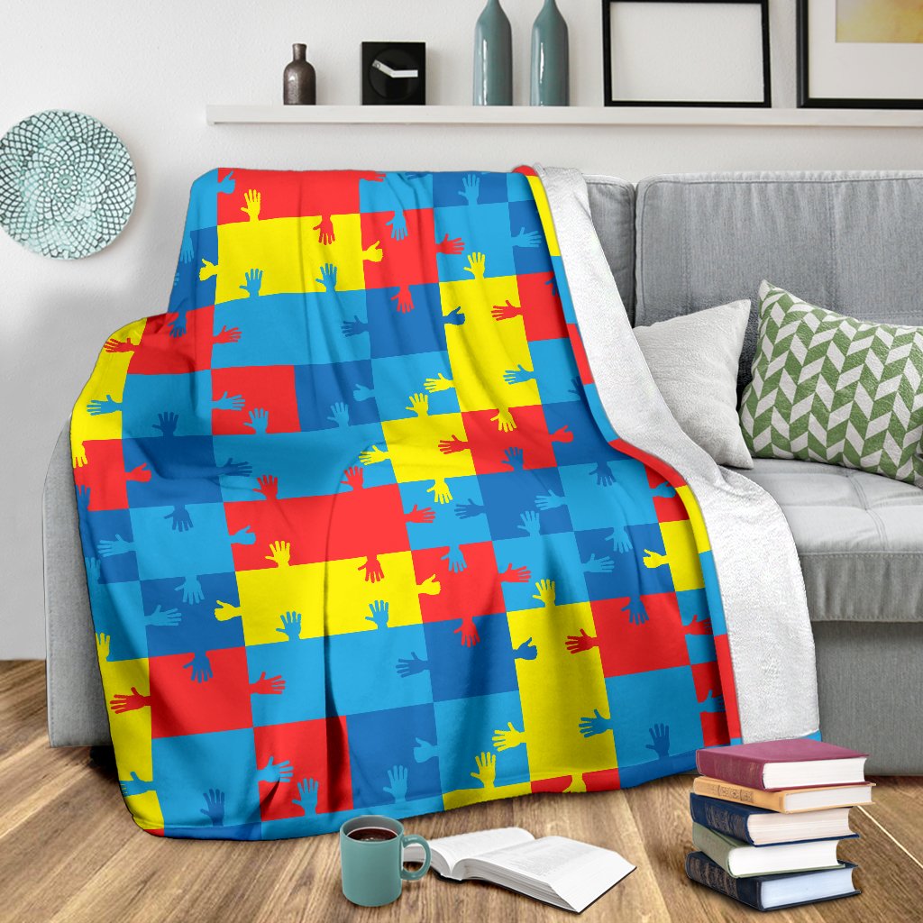 Autism Awareness Design Themed Print Fleece Blanket