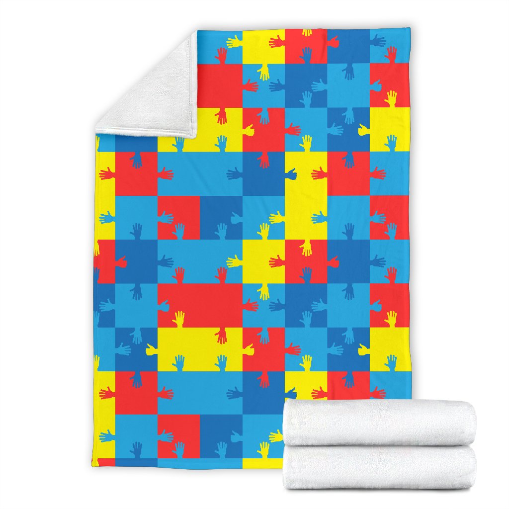 Autism Awareness Design Themed Print Fleece Blanket
