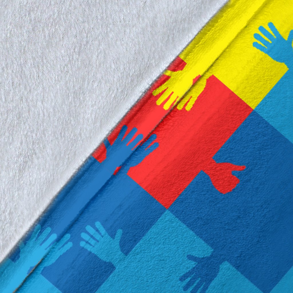 Autism Awareness Design Themed Print Fleece Blanket