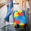 Autism Awareness Design Themed Print Luggage Cover Protector