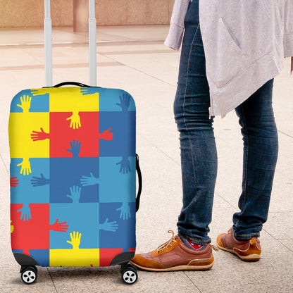 Autism Awareness Design Themed Print Luggage Cover Protector