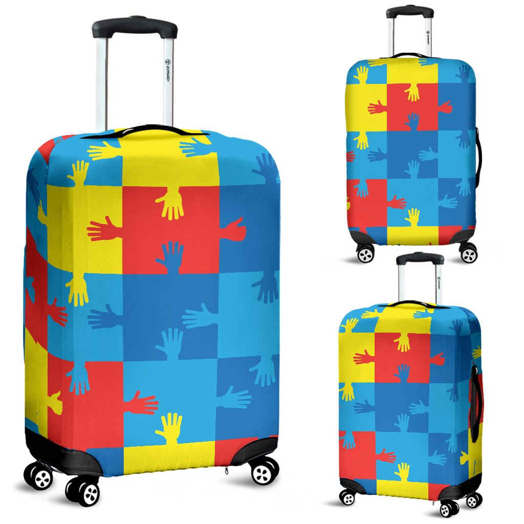 Autism Awareness Design Themed Print Luggage Cover Protector