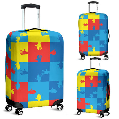 Autism Awareness Design Themed Print Luggage Cover Protector