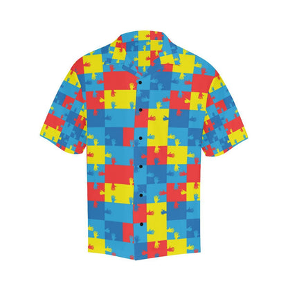 Autism Awareness Design Themed Print Men Aloha Hawaiian Shirt