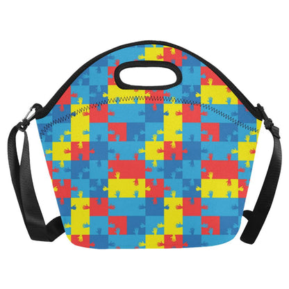 Autism Awareness Design Themed Print Neoprene Lunch Bag (Model 1669)(Large)-JTAMIGO.COM