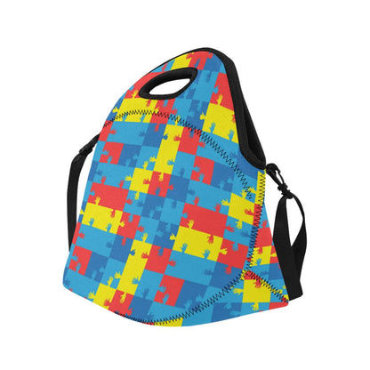 Autism Awareness Design Themed Print Neoprene Lunch Bag (Model 1669)(Large)-JTAMIGO.COM