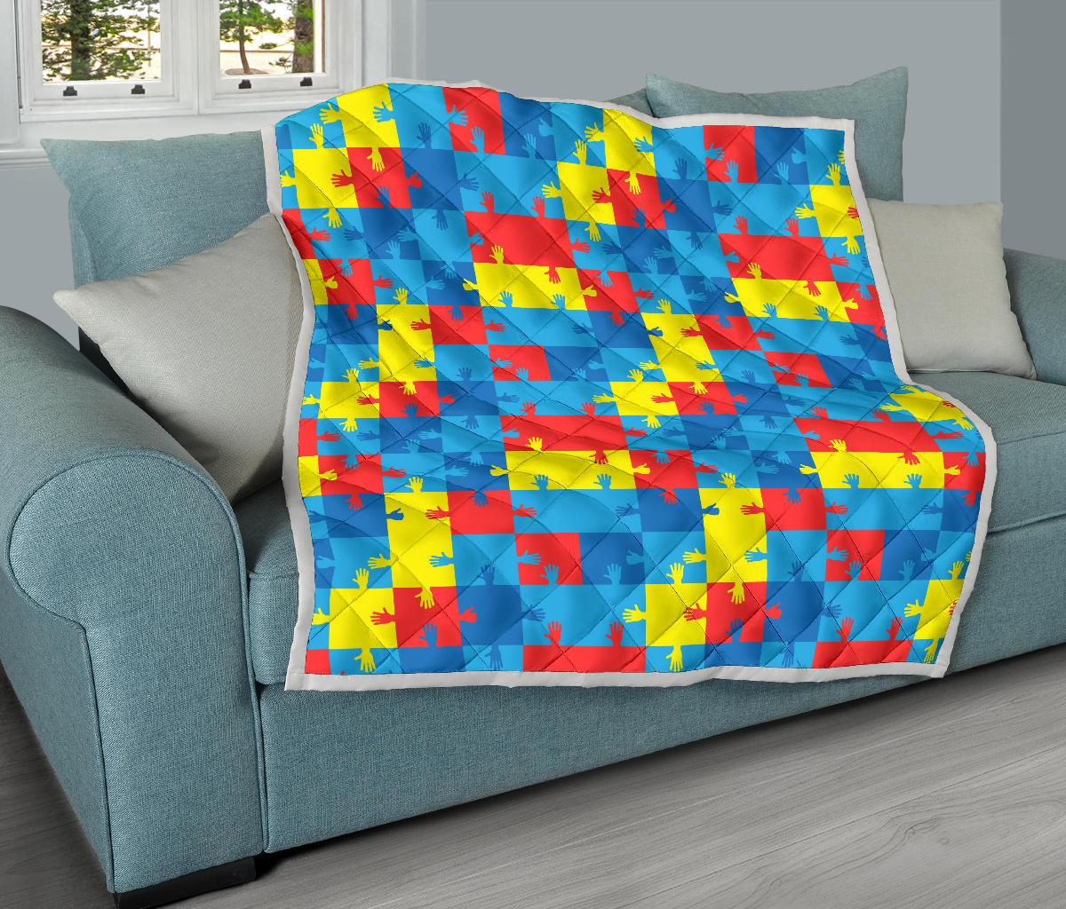 Autism Awareness Design Themed Print Premium Quilt-JTAMIGO.COM