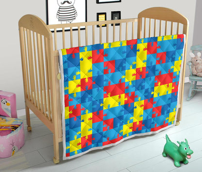 Autism Awareness Design Themed Print Premium Quilt-JTAMIGO.COM