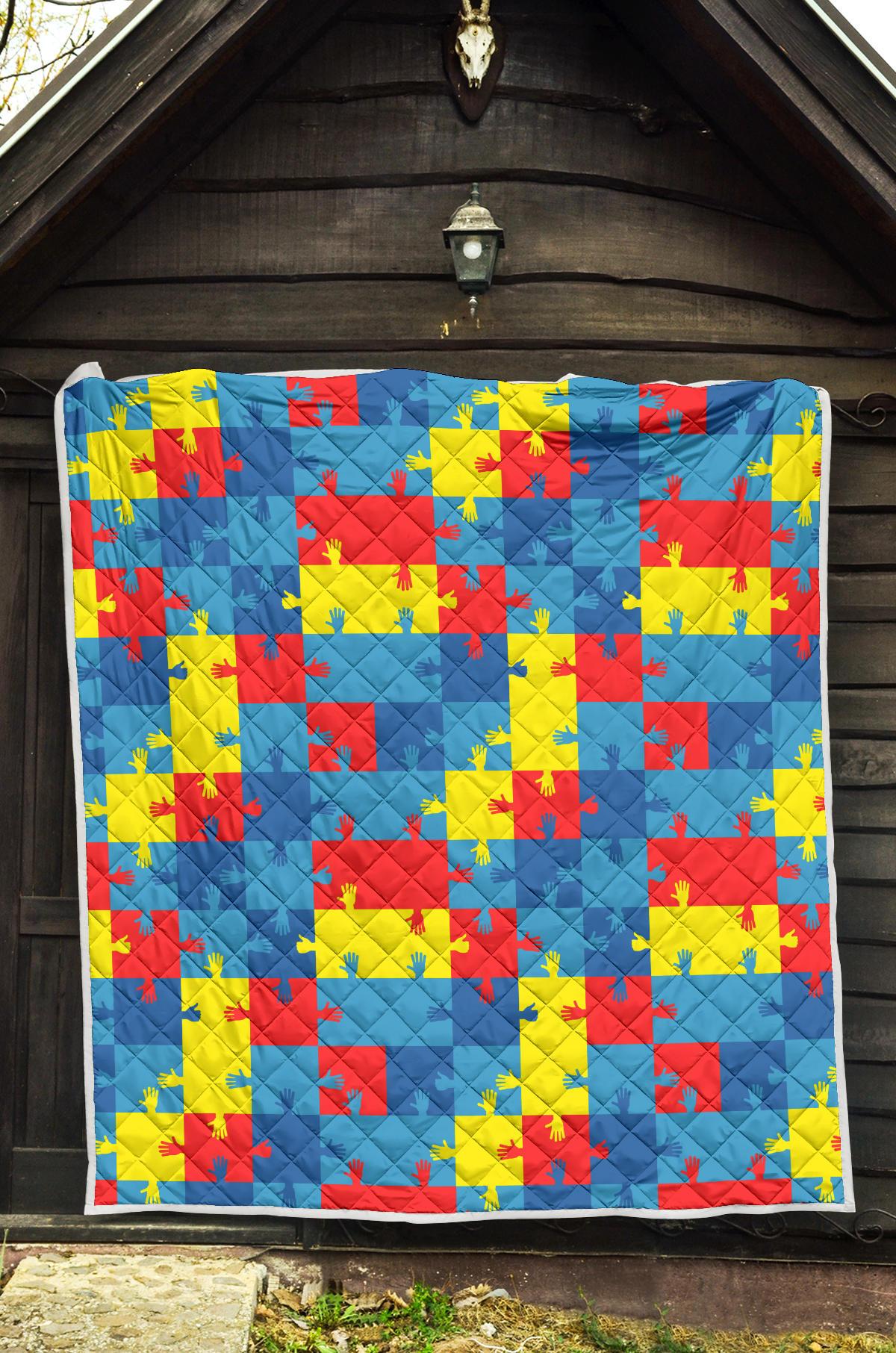 Autism Awareness Design Themed Print Premium Quilt-JTAMIGO.COM