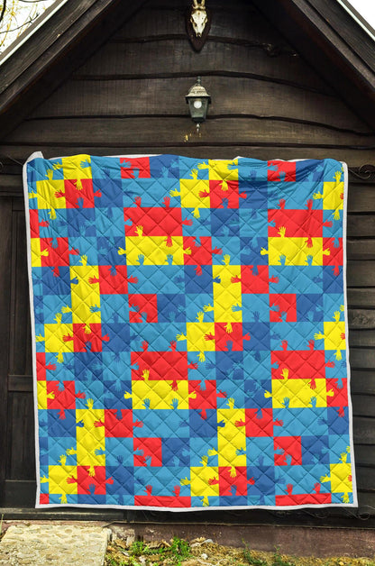 Autism Awareness Design Themed Print Premium Quilt-JTAMIGO.COM