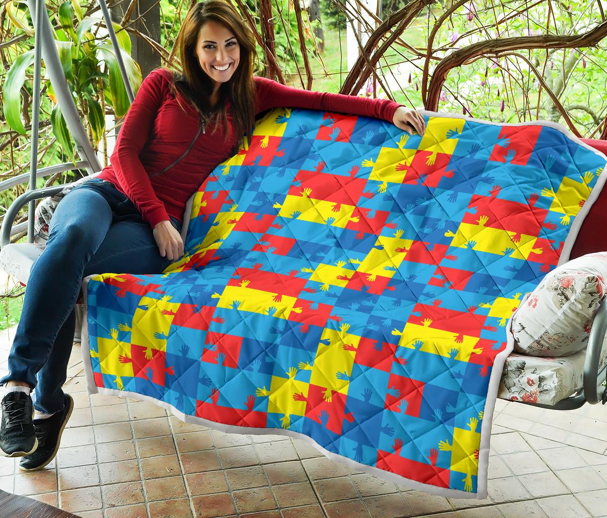 Autism Awareness Design Themed Print Premium Quilt-JTAMIGO.COM