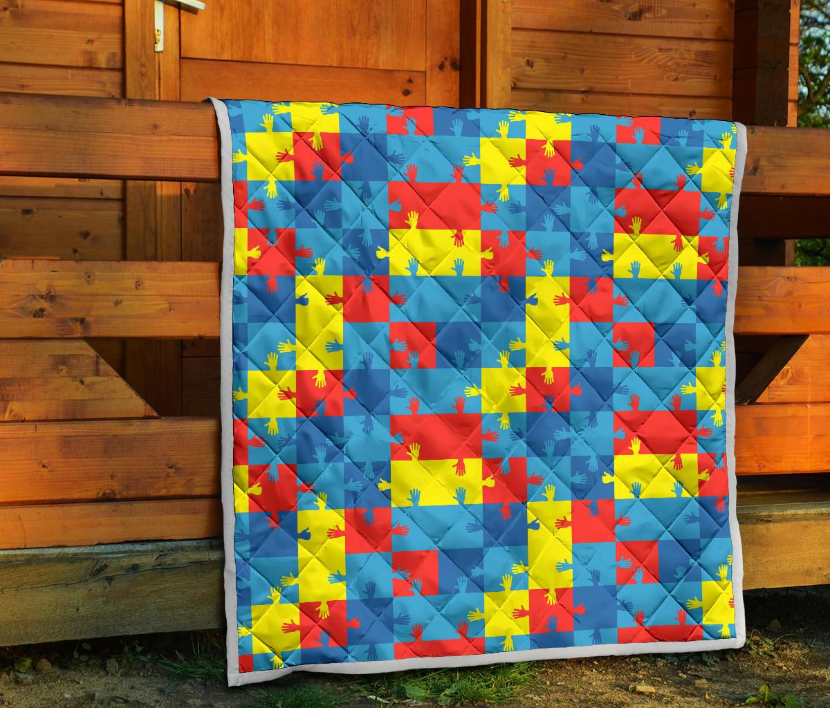 Autism Awareness Design Themed Print Premium Quilt-JTAMIGO.COM