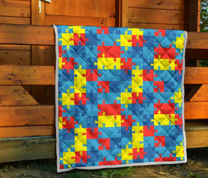 Autism Awareness Design Themed Print Premium Quilt-JTAMIGO.COM