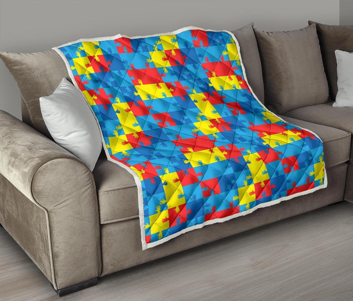 Autism Awareness Design Themed Print Premium Quilt-JTAMIGO.COM