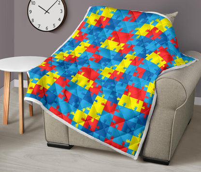 Autism Awareness Design Themed Print Premium Quilt-JTAMIGO.COM