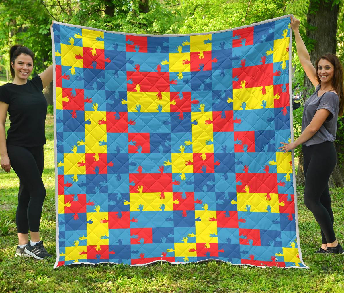 Autism Awareness Design Themed Print Premium Quilt-JTAMIGO.COM
