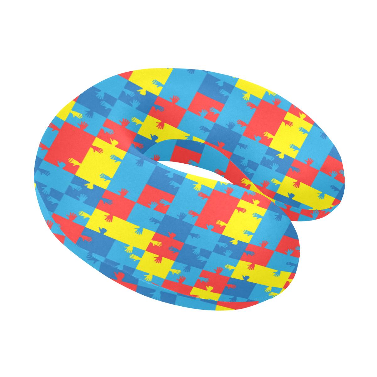 Autism Awareness Design Themed Print U-Shaped Travel Neck Pillow-JTAMIGO.COM