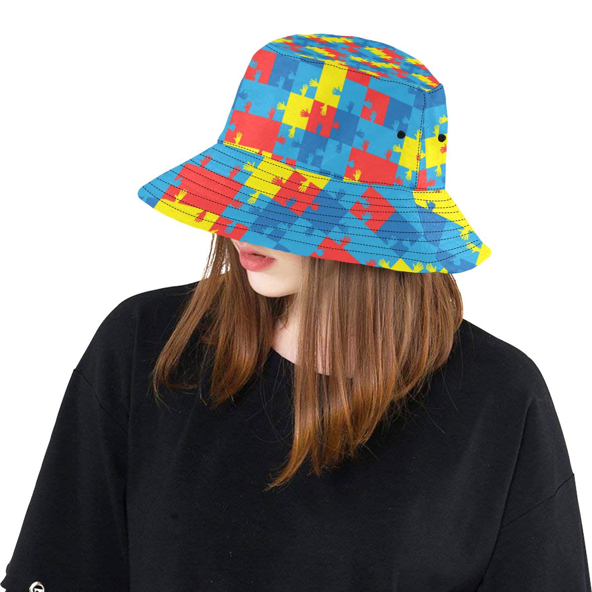 Autism Awareness Design Themed Print Unisex Bucket Hat