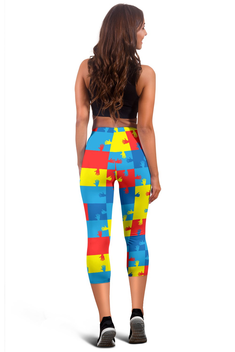 Autism Awareness Design Themed Print Women Capris