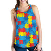 Autism Awareness Design Themed Print Women Racerback Tank Top