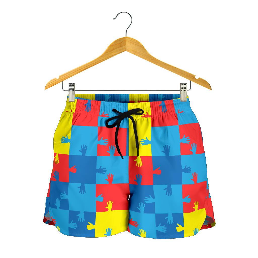 Autism Awareness Design Themed Print Women Shorts-JTAMIGO.COM