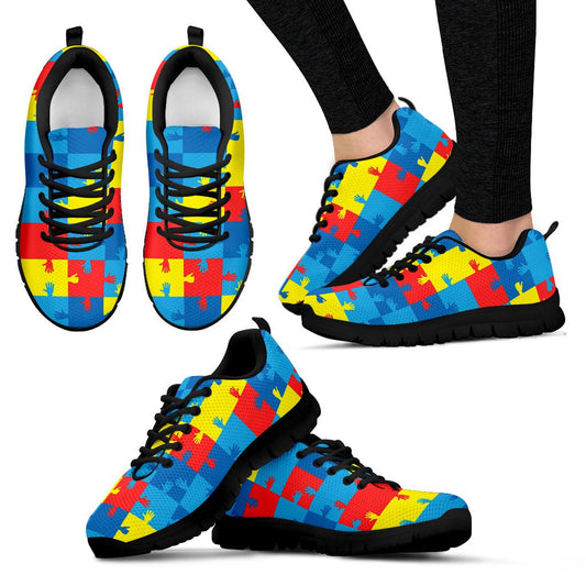 Autism Awareness Design Themed Print Women Sneakers Shoes