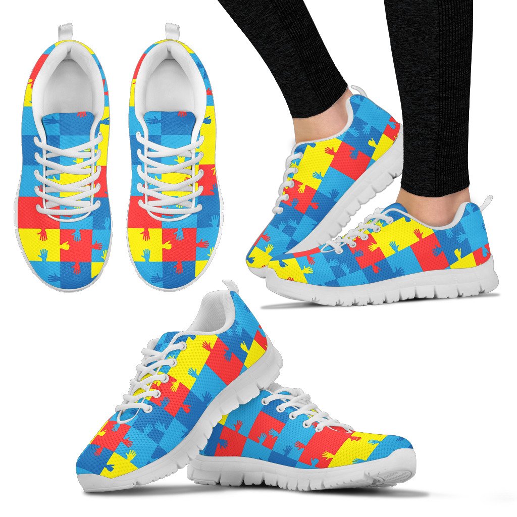 Autism Awareness Design Themed Print Women Sneakers Shoes