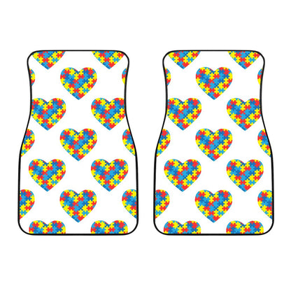 Autism Awareness Heart Design Print Car Floor Mats