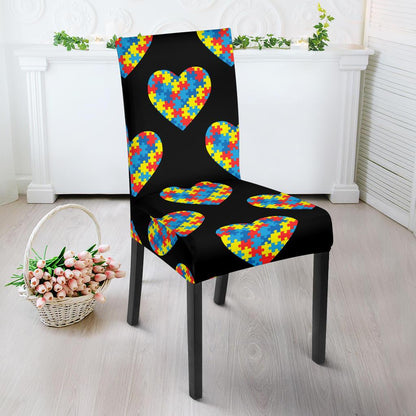 Autism Awareness Heart Design Print Dinning Chair Slipper-JTAMIGO.COM