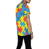 Autism Awareness Puzzles Design Print Baseball Jersey-JTAMIGO.COM