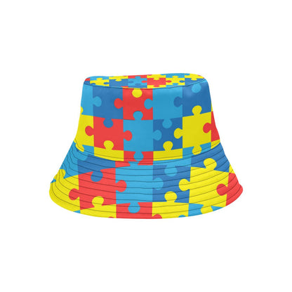 Autism Awareness Puzzles Design Print Unisex Bucket Hat