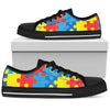 Autism Awareness Puzzles Design Print Women Low Top Shoes