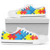 Autism Awareness Puzzles Design Print Women Low Top Shoes