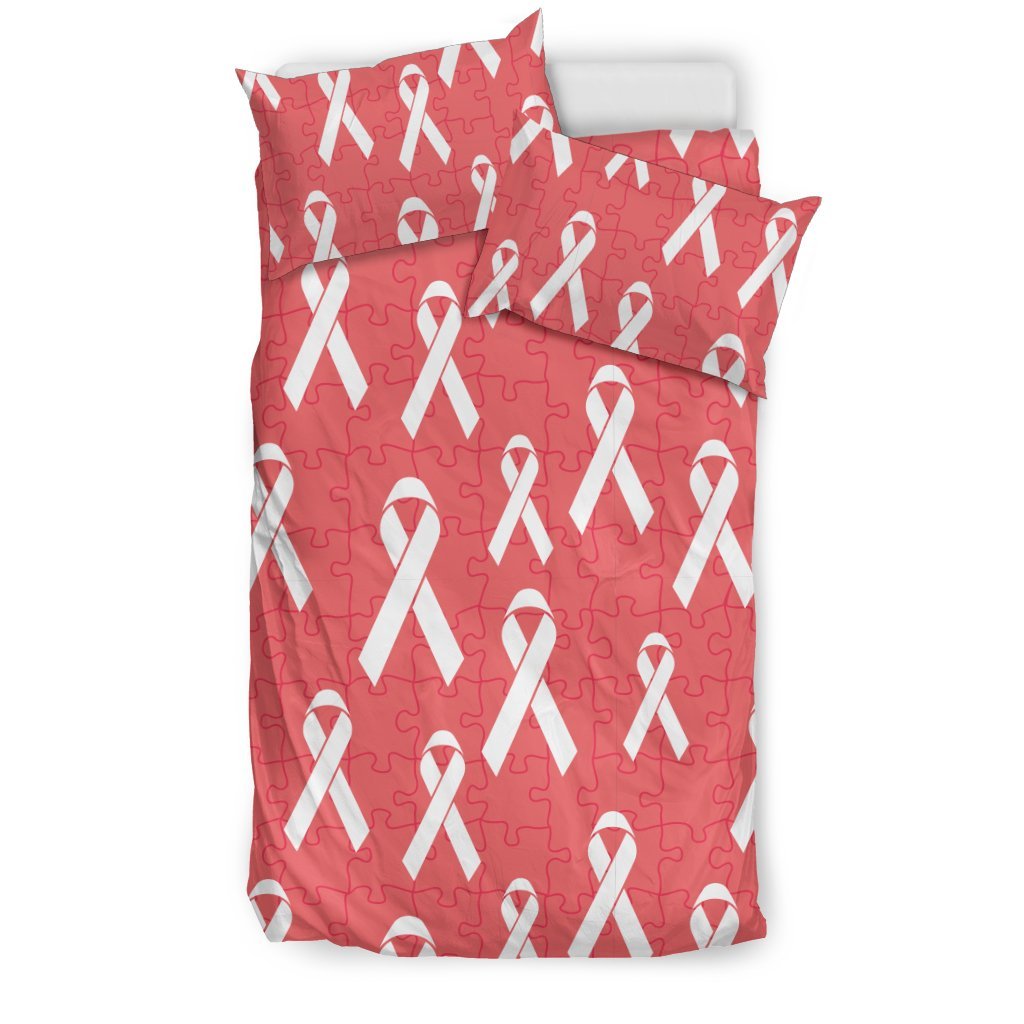 Autism Awareness Ribbon Design Print Duvet Cover Bedding Set