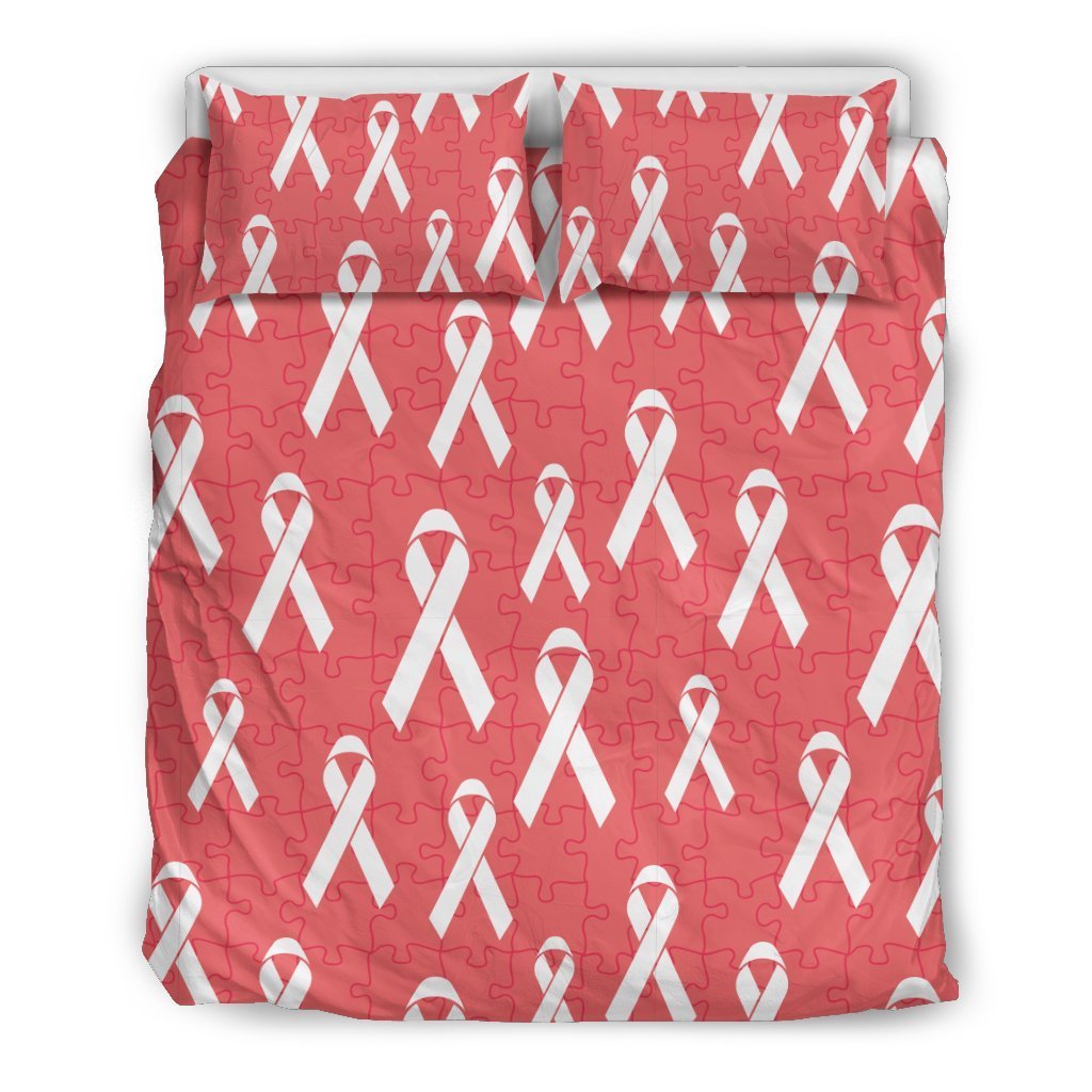 Autism Awareness Ribbon Design Print Duvet Cover Bedding Set