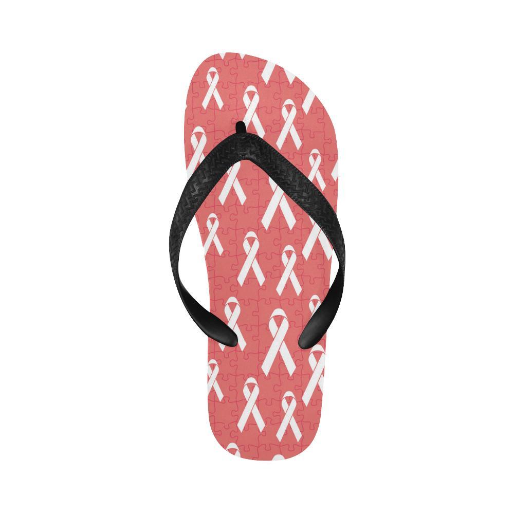 Autism Awareness Ribbon Design Print Flip Flops-JTAMIGO.COM
